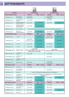 Gemeindebrief 146- Gottesdienste